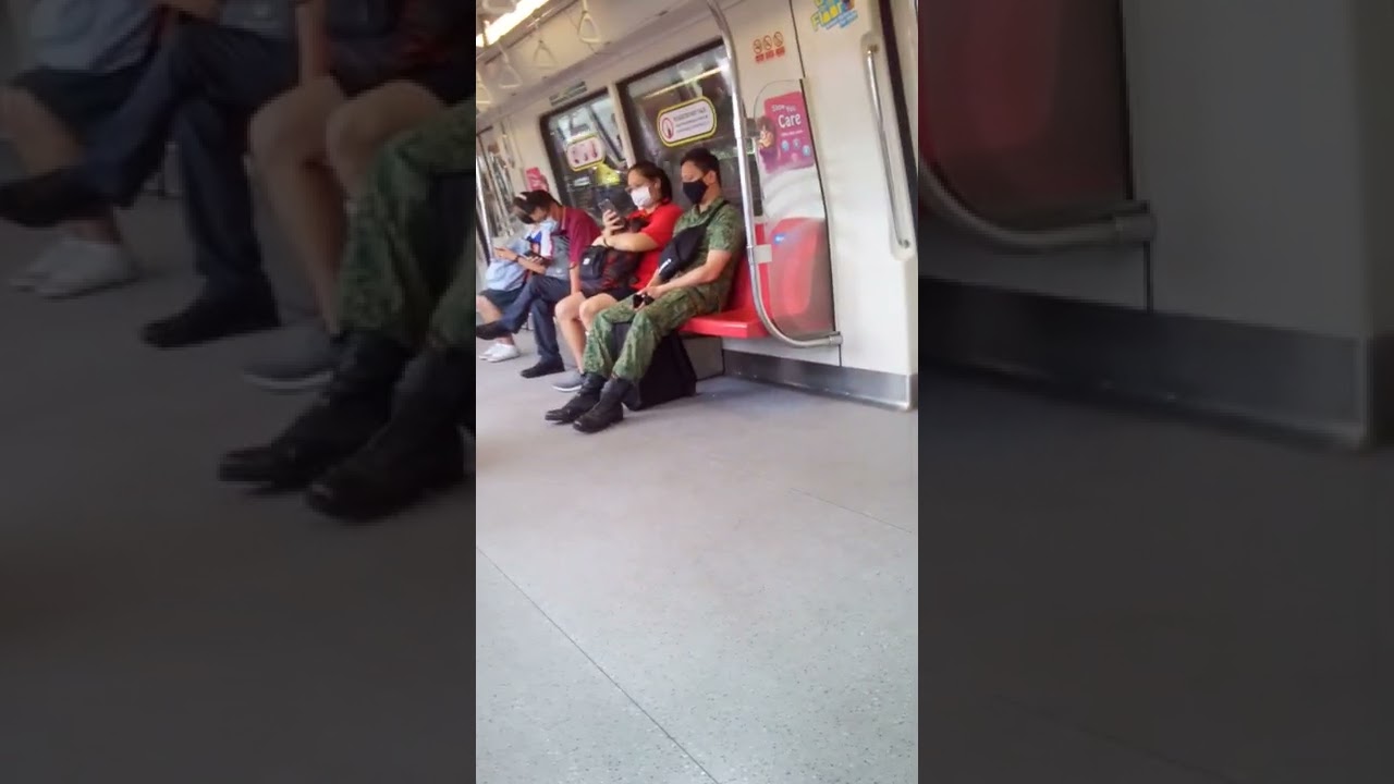 SAF NSF caught sitting & sleeping inside the train !