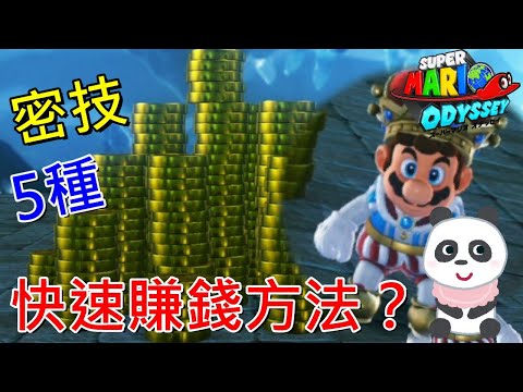 【超級瑪利歐 奧德賽】 密技5種快速賺錢的方法?【地方熊貓】スーパーマリオ オデッセイ Super Mario Odyssey