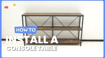 How to Install the 55 Inch 3-tier Console Table with Storage Shelves | HV10319 #costway #howto