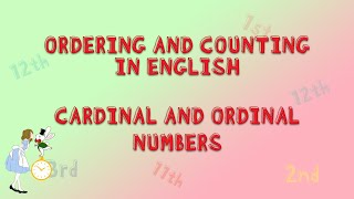 Ordering and Counting in English | Cardinal and Ordinal Numbers| Math |  Paano gumaling sa English ?