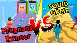 SQUIDGAME 🦑🤑 vs Pregnant Runner 👸🍼👶 Games All Levels Gameplay iOS, Android Mobile Walkthrough screenshot 1