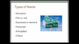 IPSS Webinar: Performing a Needs Assessment - It All Starts Here By Roberta Hales