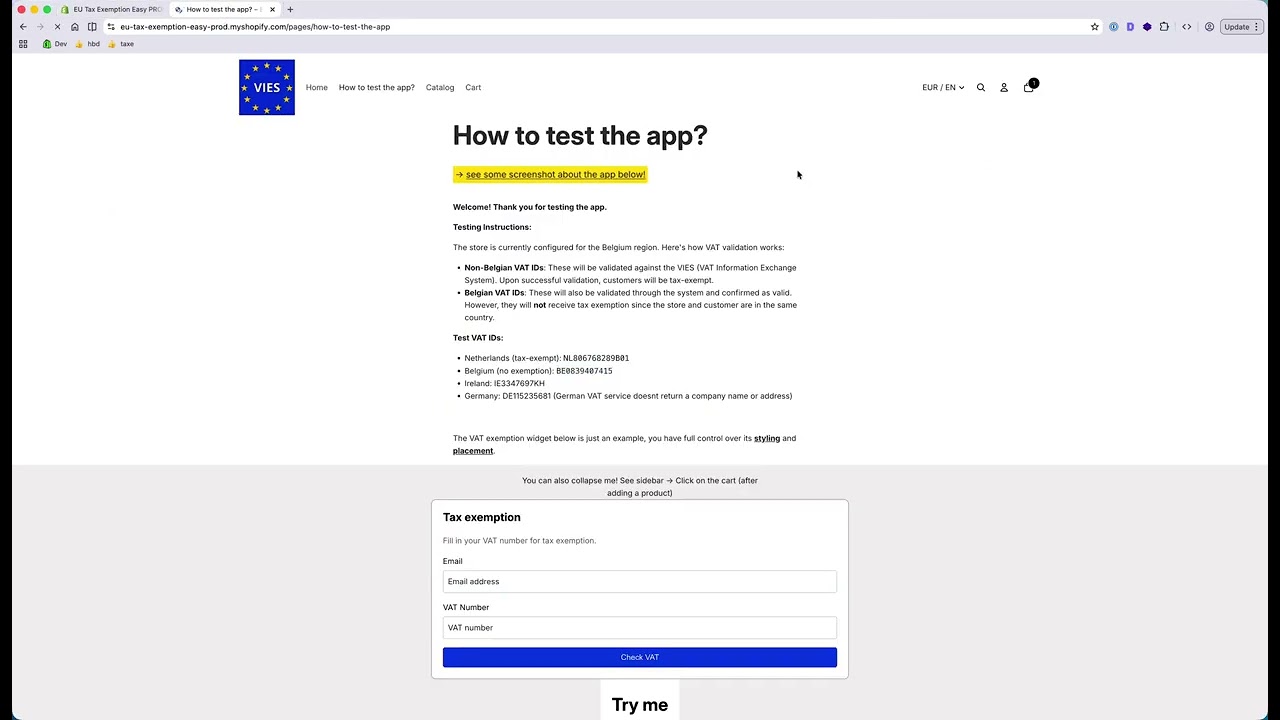 How to Style Your EU VAT/ Tax Exemption Widget/ Form in Shopify Theme Editor