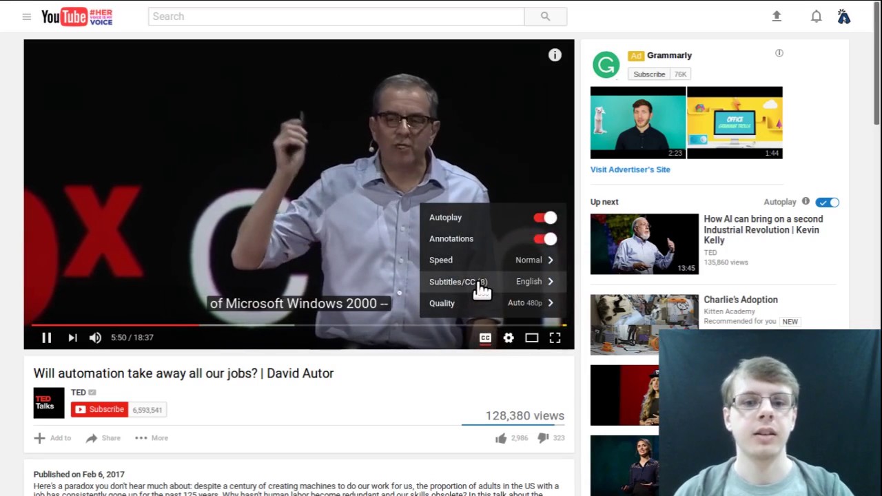 how to add closed captioning to a youtube video