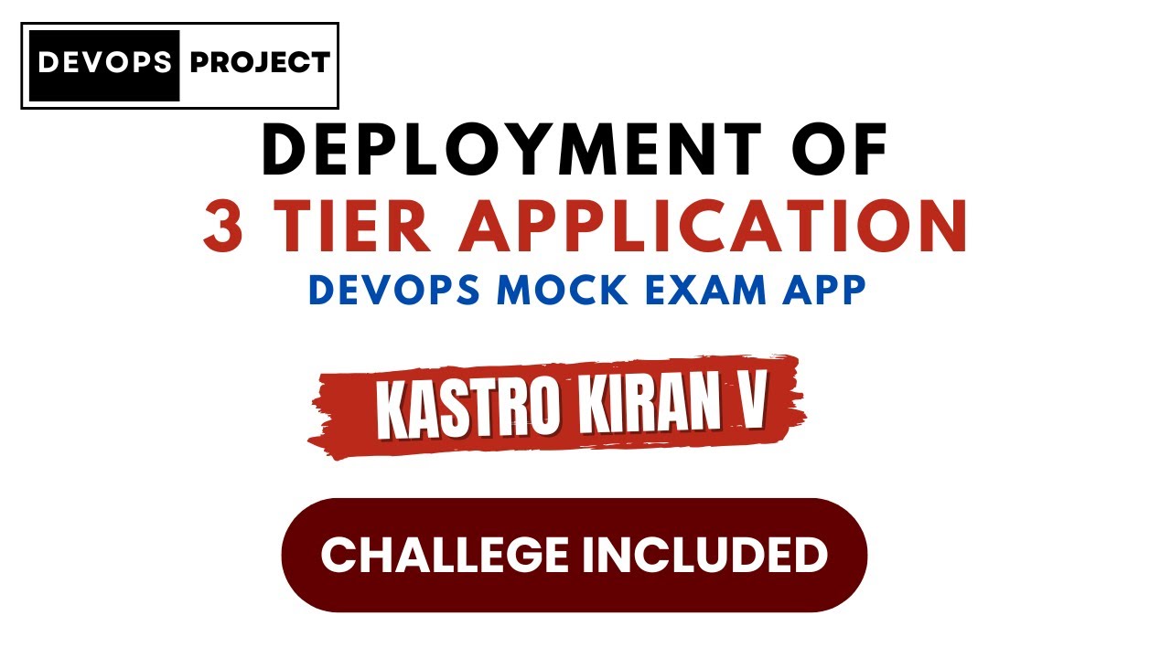 DevOps 3 Tier Project | Deployment of DevOps Mock Exam App | 