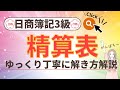 【精算表を分かりやすくゆっくり解説】*日商簿記3級試験対策*