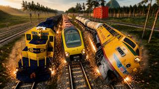 All brakes Are Failed! | Extreme Train Crashes # 52 | @beamng screenshot 1