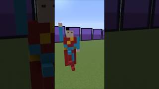 Superman Character Build In Minecraft —#minecraft #shorts #tutorial