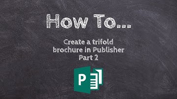 How to create a tri-fold brochure -- step by step tutorial -- part 2