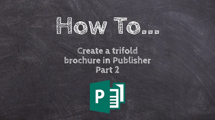 How to create a tri-fold brochure -- step by step tutorial -- part 2