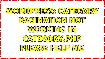 Wordpress: Category pagination not working in category.php please help me