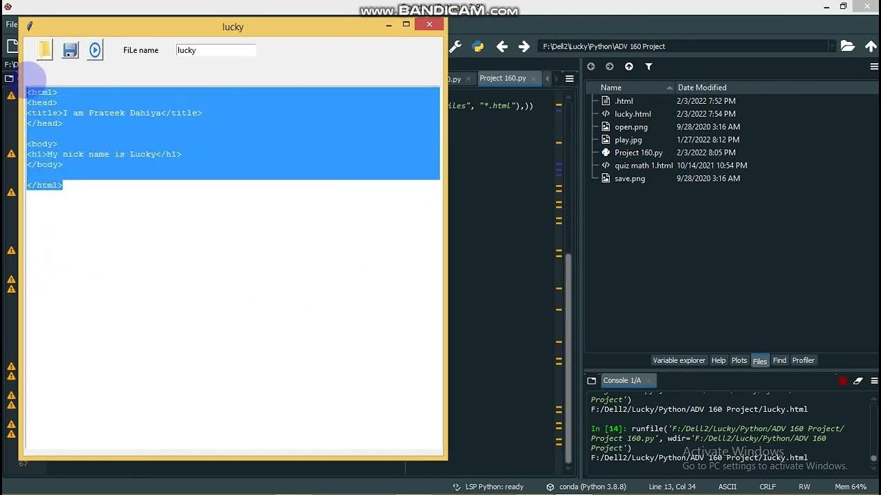 ADV Project 161 And 162 Whitehat Jr - YouTube