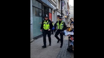 Police Officer scared by trashman #shorts #trashman