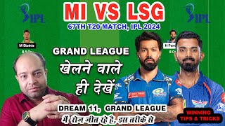 MI vs LSG dream11 Analysis | MI vs LKN today Dream11 Team | Mumbai vs Lucknow match Prediction