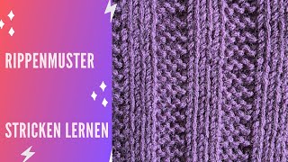 Stricken Lernen Rippenmuster