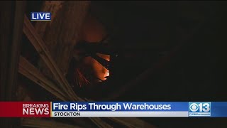 Fire Rips Through Warehouses