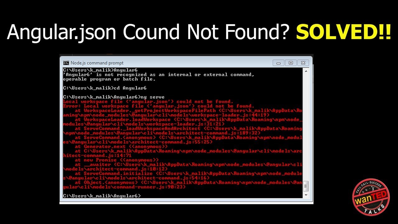 Angular Json Could Not Be Found