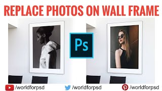How To Replace Photos On Wall Frame in Photoshop CC, CS6 | Photo Frame on Wall | Photoshop Tutorial screenshot 4