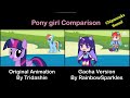 Pony Girl Comparison || Gacha Version GLMV || Original Pony Girl Song (Sound chipmunks)