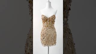 Champagne sparkle for Hoco night ✨🥂#HocoDress #Homecoming #ChampagneDress #dress