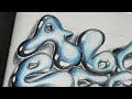 Cómo dibujar letras efecto agua Super facil💦