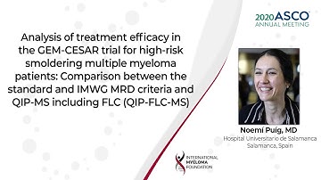 Analysis of treatment efficacy in the GEM-CESAR trial for high-risk smoldering multiple myeloma pts