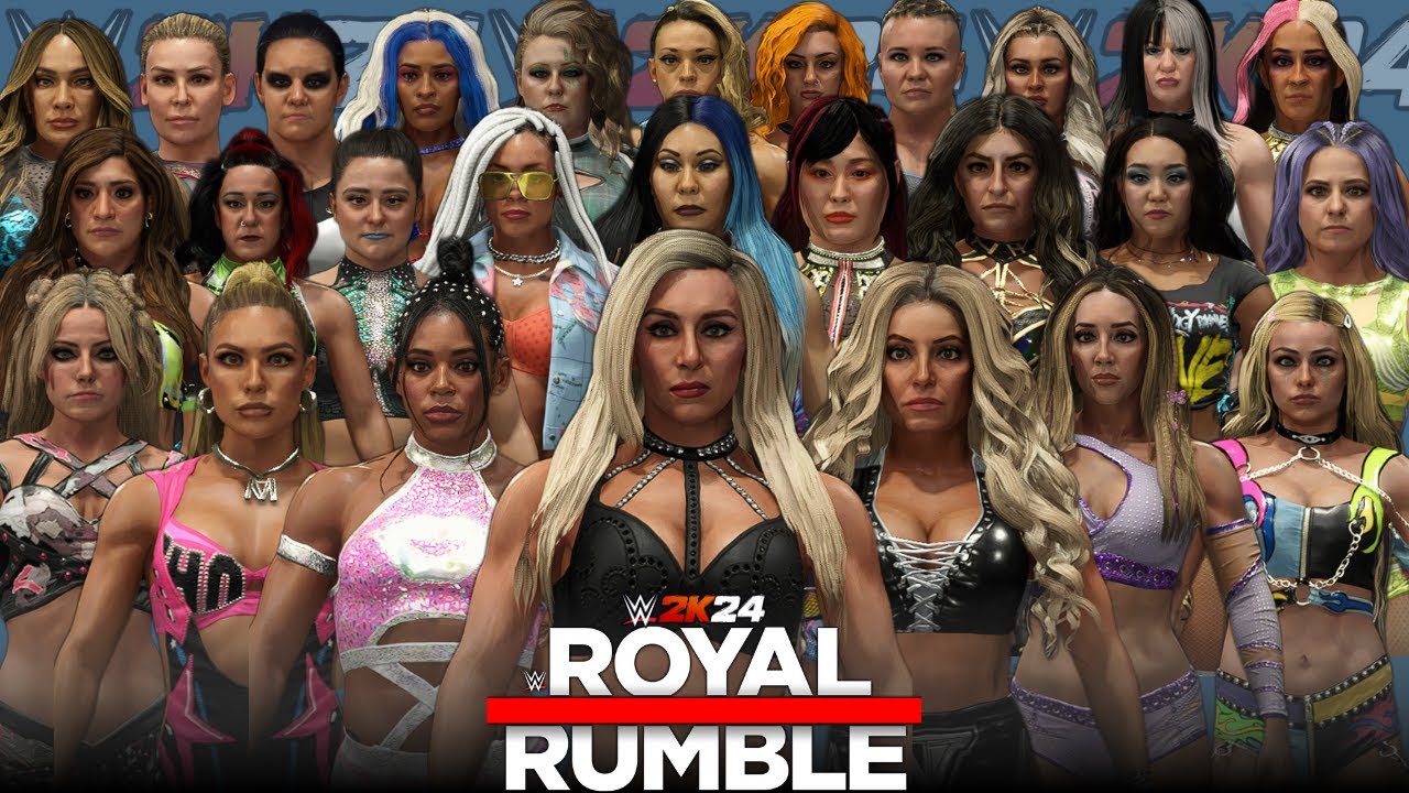 WWE 2K24 - 30 Women's Royal Rumble Match 2025 [4K60]
