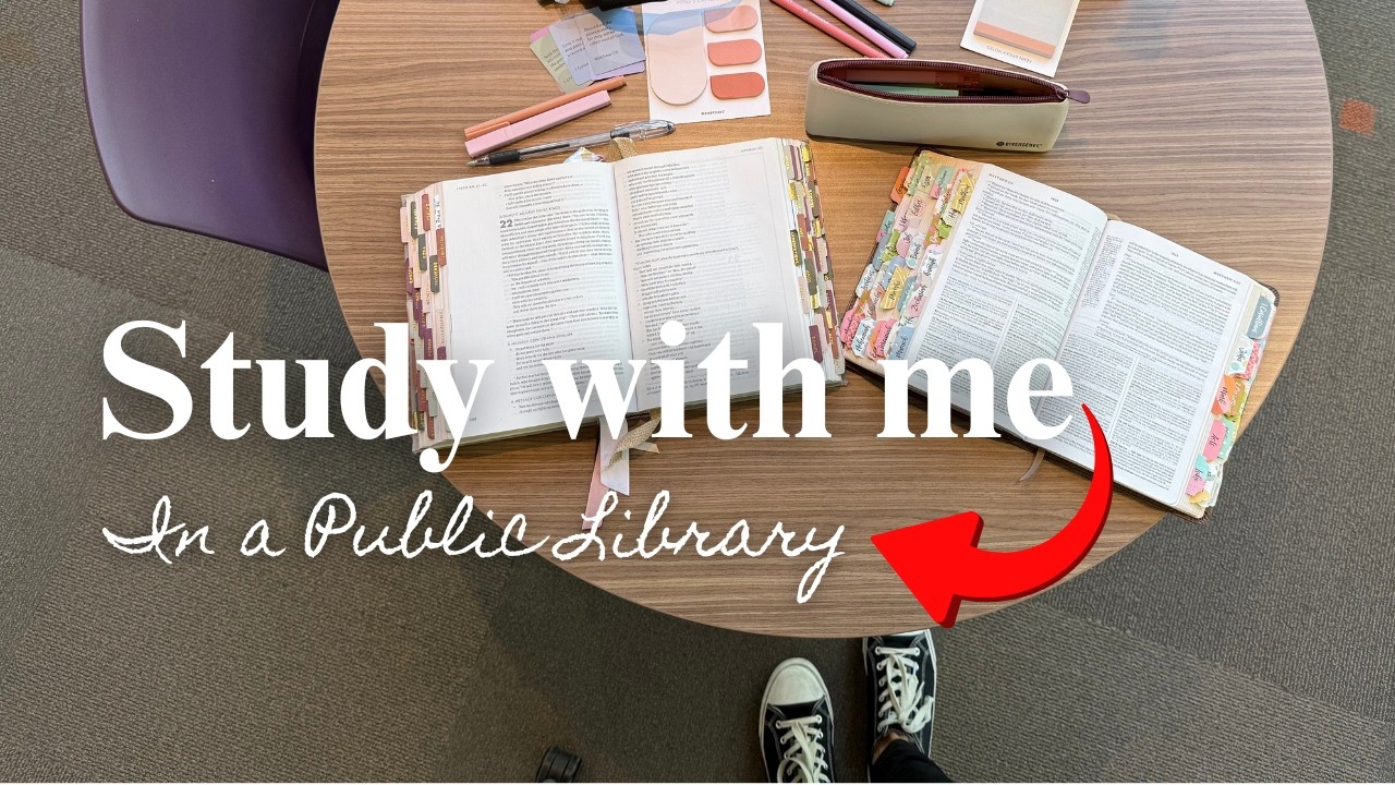 Study with me | Bible Study and Bible Journaling for beginners | Public Library #2