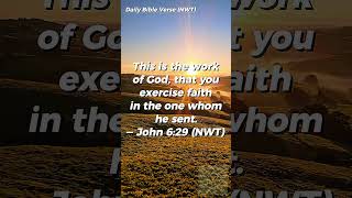Daily Bible Verse — John 6:29 | The Work God Approves (NWT) #motivation #bibleverse #shorts