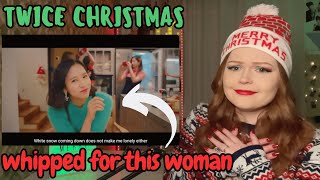 TWICE Christmas Reaction! (Merry & Happy, Nayeon's Santa Tell Me, Doughnut, Mina's Snowman)