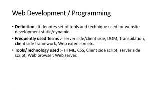 Basic Of Web Development Programming