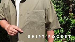 How to sew a Pocket on an Oversized Short Sleeve Shirt for Men