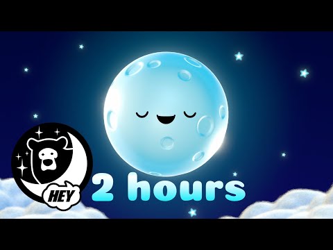 Hey Bear Sensory - Mindful Moon - Lullaby Dreamscape- 2hrs - Sleep Video
