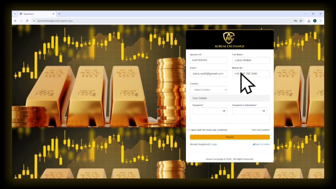 How to Register in Aurum Exchange?