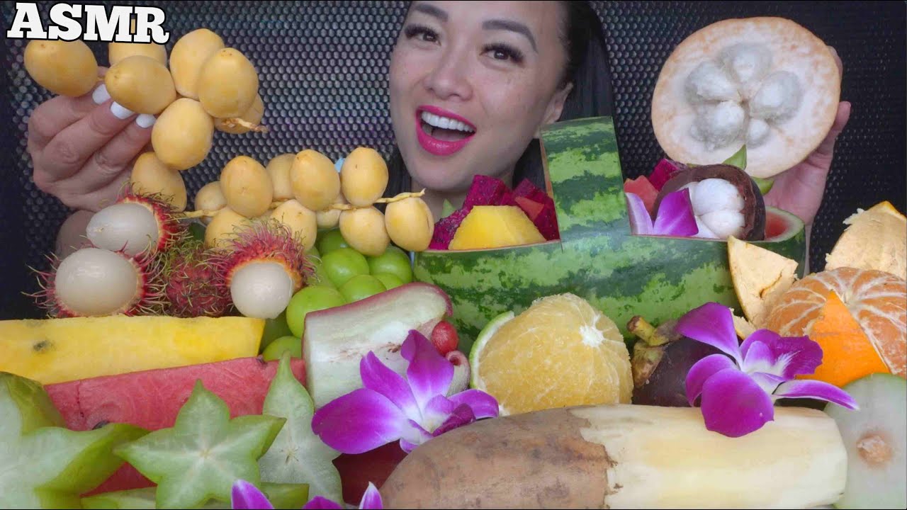 ASMR TROPICAL FRUITS (REFRESHING EATING SOUNDS) NO TALKING | SAS-ASMR