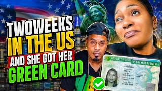 JAMAICAN WOMAN SAYS ONLY 2 WEEKS IN AMERICA… SHE ALREADY GOT HER GREEN CARD 😳 #immigration