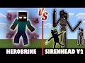 Herobrine vs. SirenHead V2 | Minecraft (INTENSE BATTLE!)