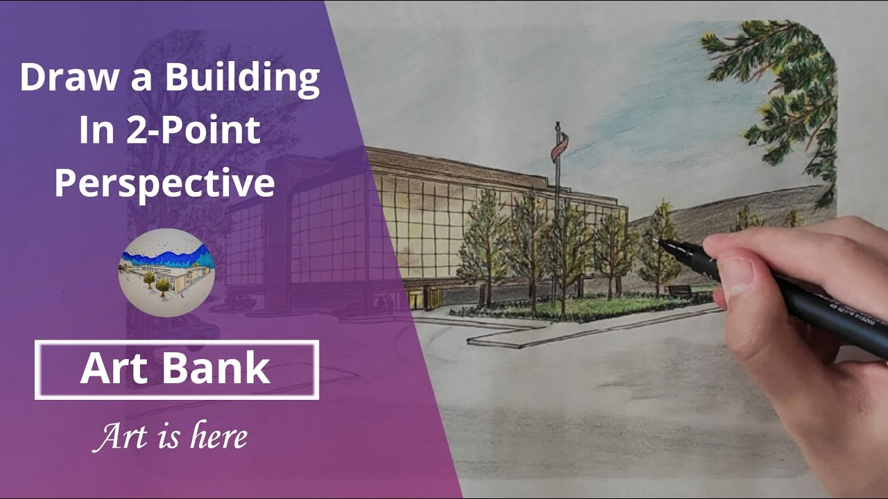 How to Draw a Building In 2-Point Perspective - YouTube