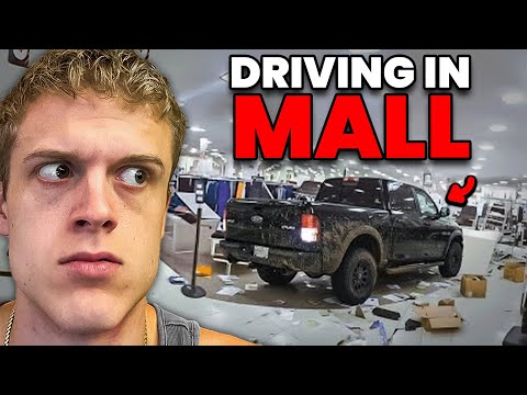 Man Drives Through Mall Running From Cops