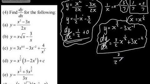 Core 1 - Differentiation 2 - Harder powers of x (AS Maths OCR WJEC) A Level