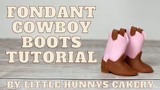 Fondant cowboy boot cake topper tutorial