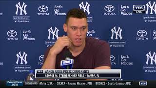 Aaron Judge reports to 2018 Yankees Spring Training - FULL PRESS CONFERENCE