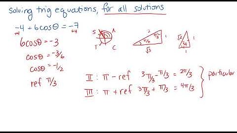 Pre-Calculus 12 - Solving Trig Equations