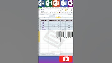 How to generate barcode in Excel? एक्सेल पर बारकोड कैसे बनाएं? #msofficegyan #shorts #excel #barcode