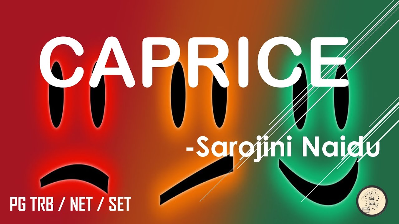 Caprice Sarojini Naidu PG TRB NET SET Explained in Tamil