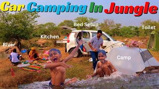 Car Camping In Jungle With Family | Best Bed Setup in Wagon R