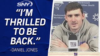 Daniel Jones 'thrilled to be back' with Giants after signing new deal | Giants News Conference | SNY