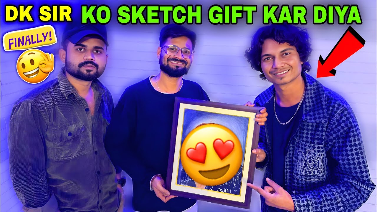 DK SIR Ko Sketch De kay SURPRISE 😅 Kar Diya SIR KA REACTION 😱 | Honey Janagal Vlogs 
