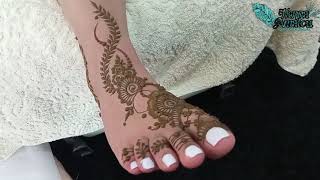 نقش هندي خفيف في الرجل روعة 😍، تعلم نقش حناء للمبتدئات henna designs/mehndi designs/ new henna india