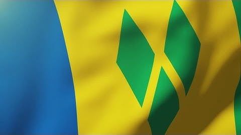 4K Saint Vincent and the Grenadines flag waving in the wind. Looping sun rises style. Animation